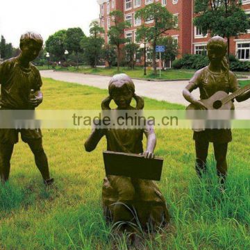 bronze garden figure sculpture outdoor metal sculpture