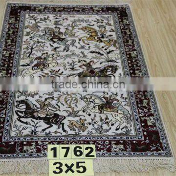 Persia style handmade silk turkish silk rug 3x5