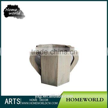 Rustic eco-friendly delicate wooden flower vase for wedding table decor