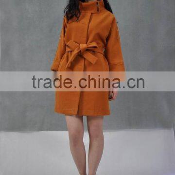 2016 Made in China Hot Sale Wool Women's Coat Wholesale Price Keep Warm Ladies Long Coat Design photo-2