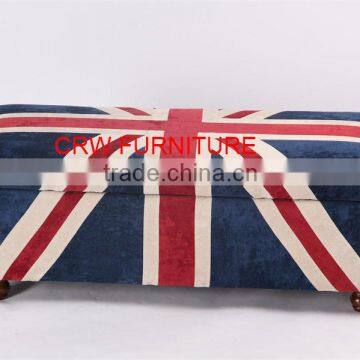 SF-1511 Union Jack Fabric Storage Ottoman photo-2