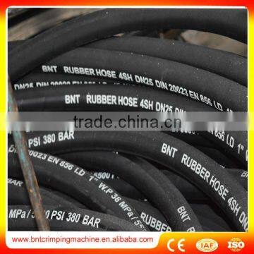 High pressure hydraulic rubber hose EN856 4SH with steel wire hose 45 Mpa working pressure