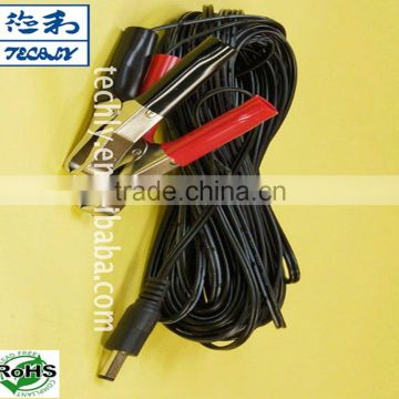 DC To Clamp 30A UL2468 22AWG 2000mm with DC5.5x2.1mm +Copper Clamp Extension Power Cable