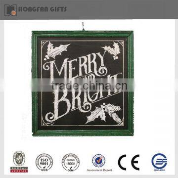 Fashion christmas wooden snow black plaque