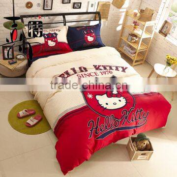 Cartoon designs duvet cover home textile cotton 4pcs bedding set