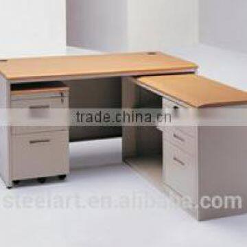 New design steel office desk with locking drawers