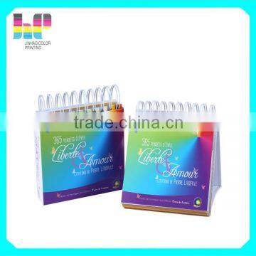 colorful calendar printing, wire-o binding calendar, desk calendar