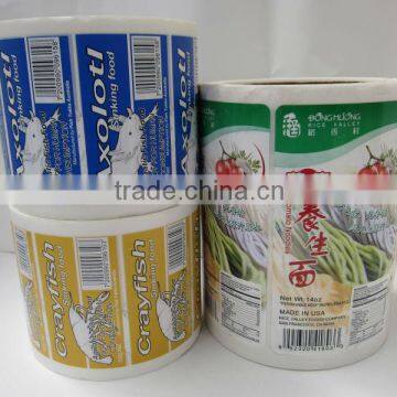 printed food sticker OEM manufacturer