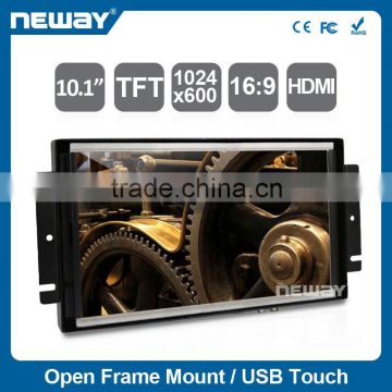 10" Screen Size and TFT Panel Type 10 inch 4 wires resistive touchscreen lcd monitors