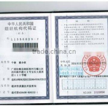 Organization Code Certificate