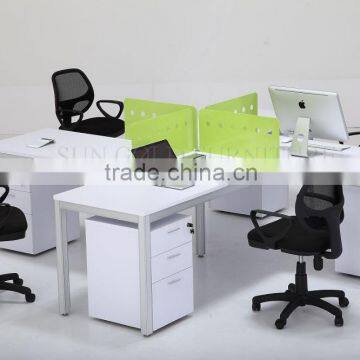 Modern office four clerk work station computer design (SZ-WSB373)