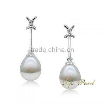 925 Silver Freshwater drop Pearl Earrings