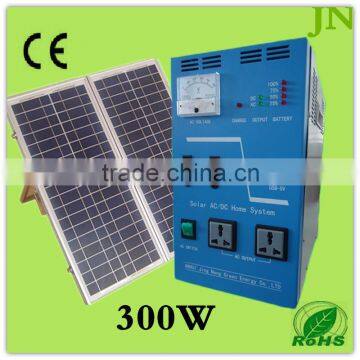 AC 300w Solar Power System For Home Use ,100w Solar Panel,55ah Batteries 12v/20a charge controller