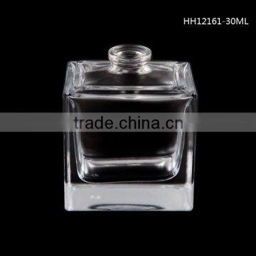 Square empty spray black glass perfume bottles