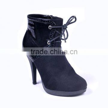 Hot sale sexy latex ankle boots sexy pole dance shoes sexy club party boots latest lace up boot sexy latex ankle boots