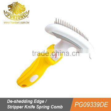 Double Rows / Stripper Knife Spring Comb Pet Dog Grooming