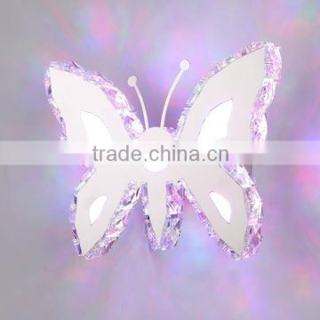 beautiful butterfly crystal wall lamp