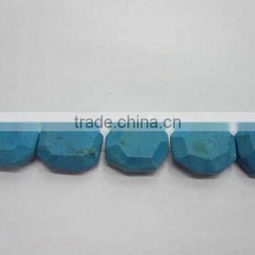 Wholesale watchet turquoise Tumbled flat loosen faceted gemstone supplier