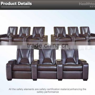 dubai brown 3 seater leather recliner furniture sofa