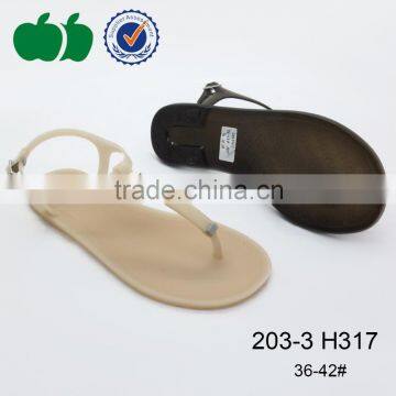 High quality new flat fancy sexy fashion lady pvc sandals