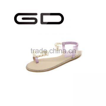 GD 2016 new style elastic band sweet girls summer sandals shoes fashion beads sandals