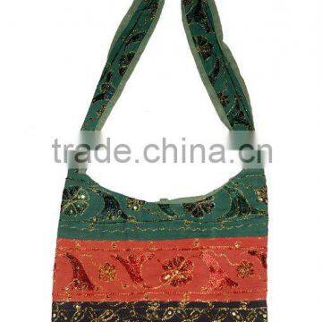 New Handmade Sequins work Ethnic beautiful bohemian shoulder sling bags,Indian Ethnic / Hippy Hippie Hobo Stripe Shoulder Bag