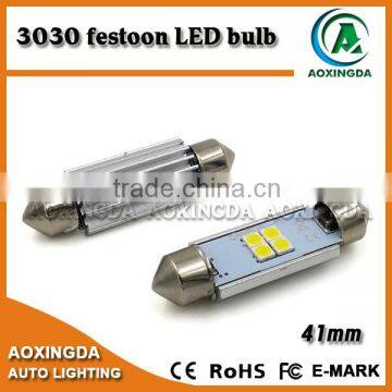 Factory car LED festoon light 4smd 3030 41mm canbus error free C5W