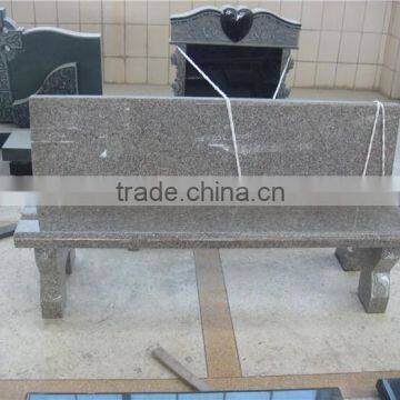 European style black granite garden memorial bench