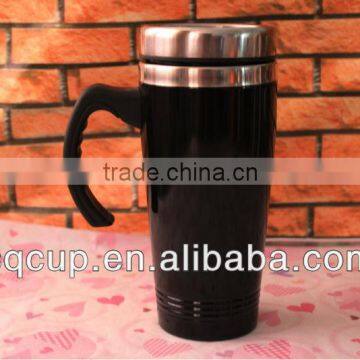 double wall stainless steel travel mug with handle