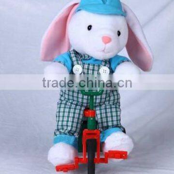 blue singing bunny in tricycle