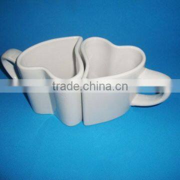Amazing Heart Shaped Couple Mugs, Porcelain Couple Mug With OEM Design photo-2