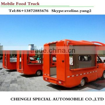 3 side open mobile fast food truck for sale