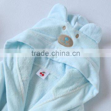 Wholesale 100%cotton Cute Baby Kids Hooded Terry Bathrobe photo-3