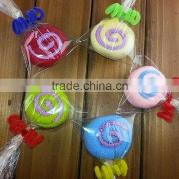 Cheap Bulk Christmas Gifts Sweet Cotton Promotional Lollipop Shape Towel Cake Supplier's Choice photo-2