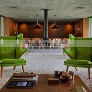 Comfortable Hans J Wegner Inspired Papa Chair With Ottoman photo-4