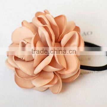 Burned Rose Flower Elastic Hair Band,Women Flower Scrunchy Hair Ring photo-6