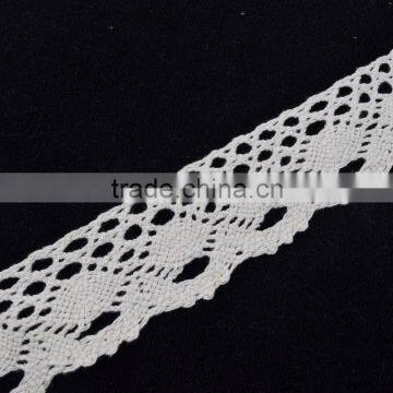 silver cotton lace trim