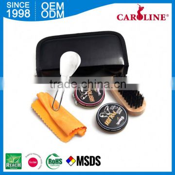 Top Quality Wholesale Leather Case Shoe Care Set In Luxury Kit