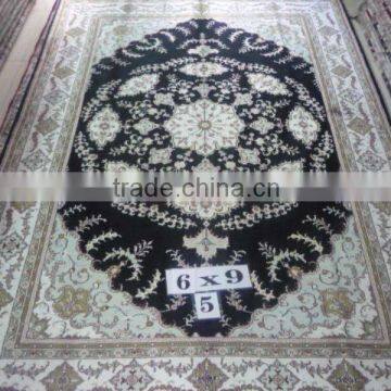 black color handmade carpet