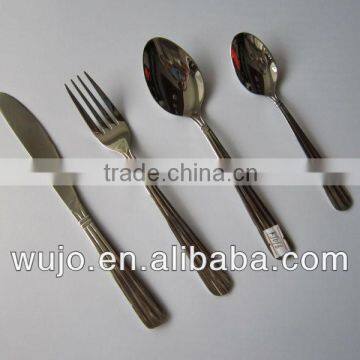 Hand polish cheap 24 pcs flatware set