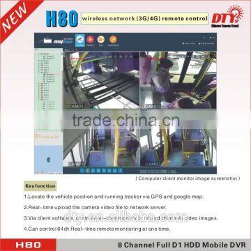 8CH H.264 HDD & SD Card Full D1 MDVR Mobile Video Surveillance Recorder System: H80 photo-5