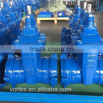 Double Socket End Resilient Seat Gate Valve for PVC