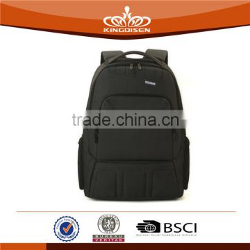 Black Nylon Laptop Backpack With Logo