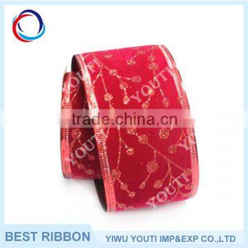 Colorful best-selling christmas velvet ribbon