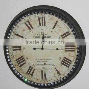 100726EA-Acrylic Diamond Metal Wall Clock