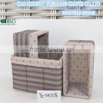 2016 childrenroom use square set 3 storage type baskets