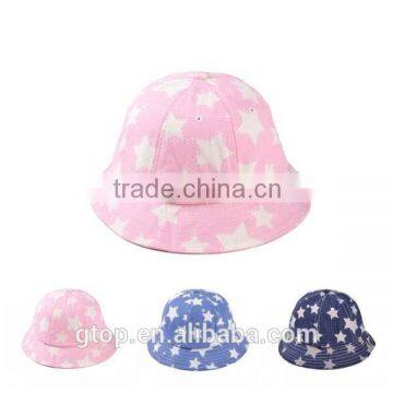 FIve star embroidered Fashion Bucket Hat Boonie Outdoor Cap