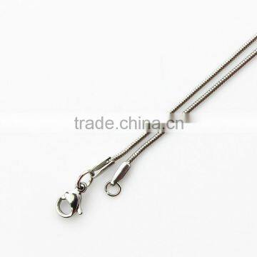 Wholesale 50cm silver color snake chain 316 stainless steel floating locket chain                        
                                                Quality Choice