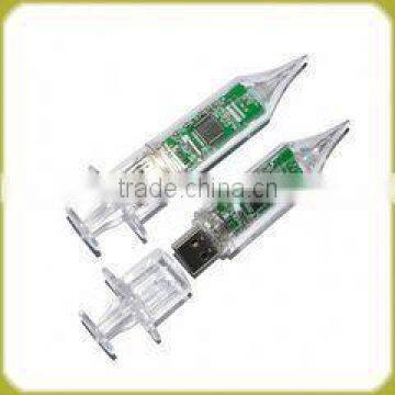 2014 new product wholesale syringe pen drive free samples made in china