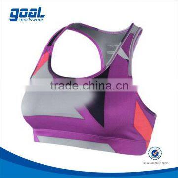 Alibaba china colorful sublimation printing sports bra